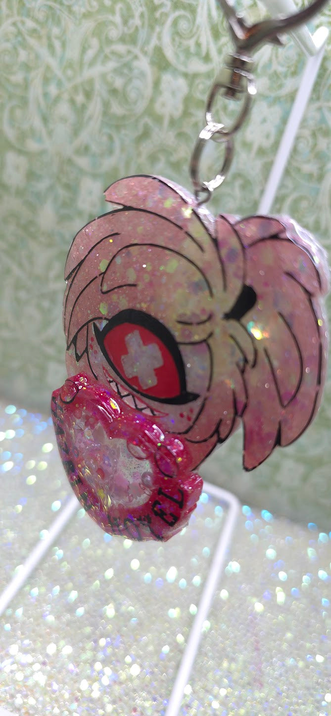 Made to Order Cherri Hazbin Hotel Inspired Heart Shaker for Popsocket Keychain Badge Reel CosPlay Cute Kawaii