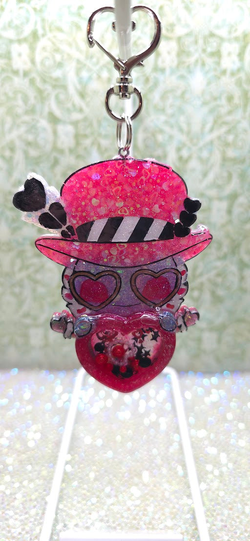 Made to Order Valentino Hazbin Hotel Inspired Heart Shaker for Popsocket Keychain Badge Reel CosPlay Cute Kawaii