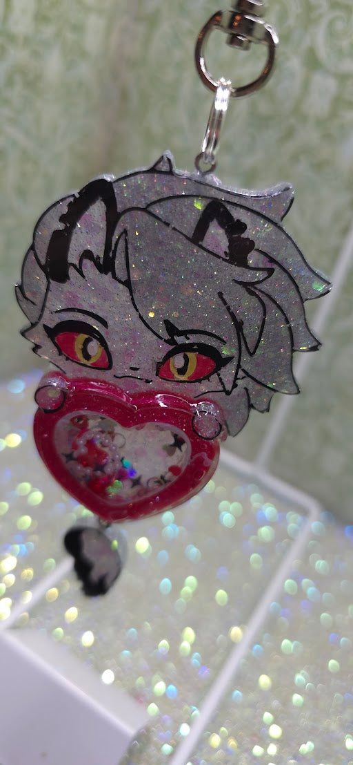 Made to Order Loona Helluva Boss Inspired Heart Shaker for Popsocket Keychain Badge Reel CosPlay Cute Kawaii