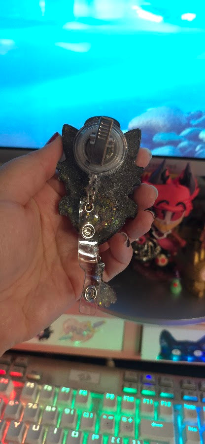 Made to Order Husk Hazbin Hotel Inspired Heart Shaker for Popsocket Keychain Badge Reel CosPlay Cute Kawaii