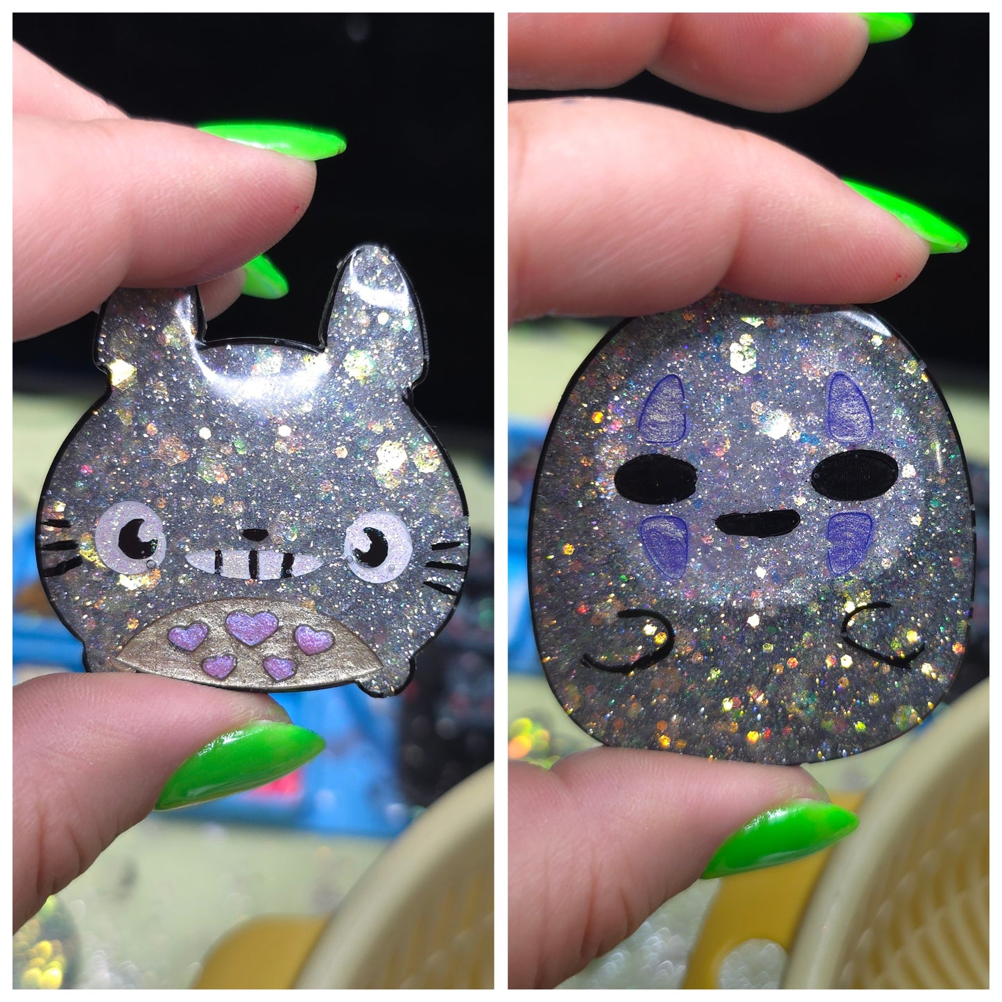 Made to Order No Face Ghibli Inspired for Popsocket Keychain Badge Reel CosPlay Cute Kawaii