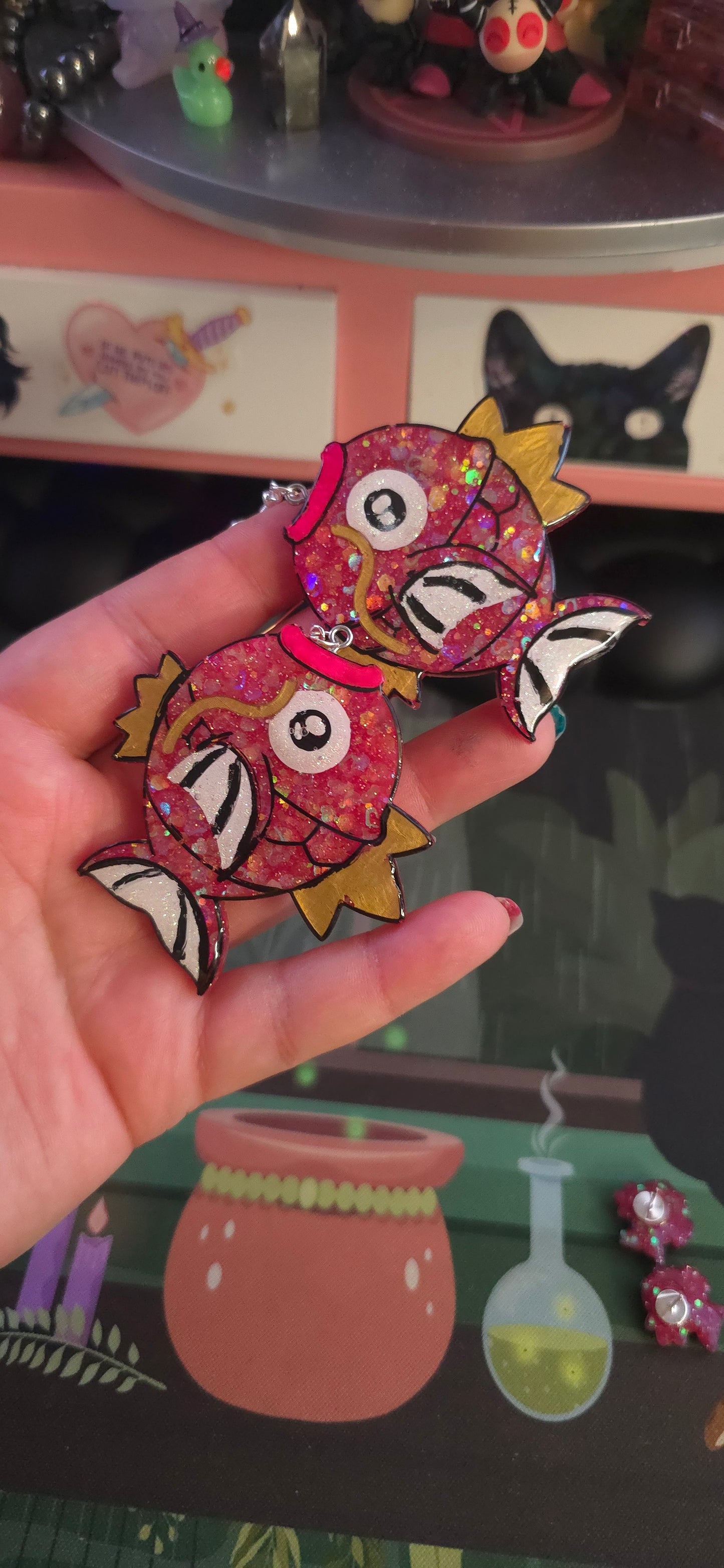 Made to Order Magikarp Pokemon Inspired for Popsocket Keychain Badge Reel CosPlay Cute Kawaii