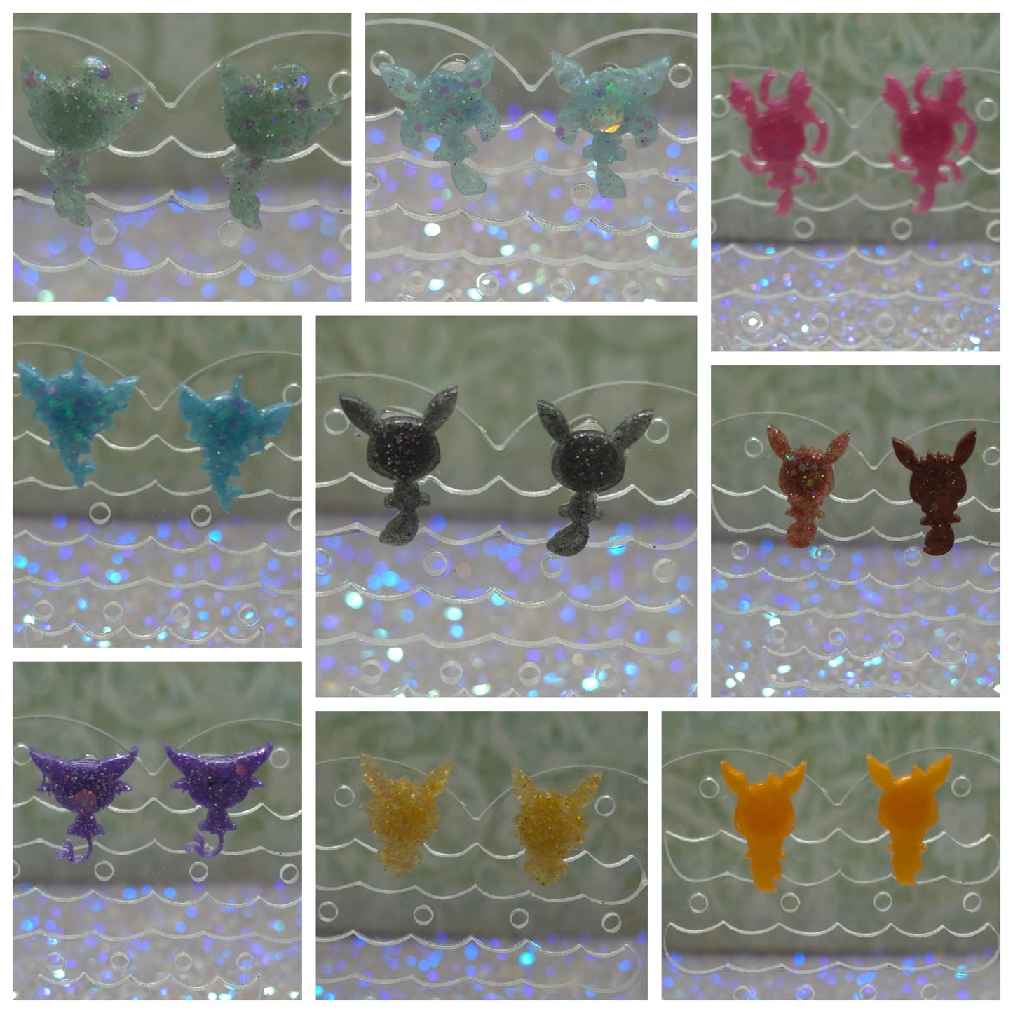 Made to Order Simple Eeveelution Pokemon Inspired Earrings