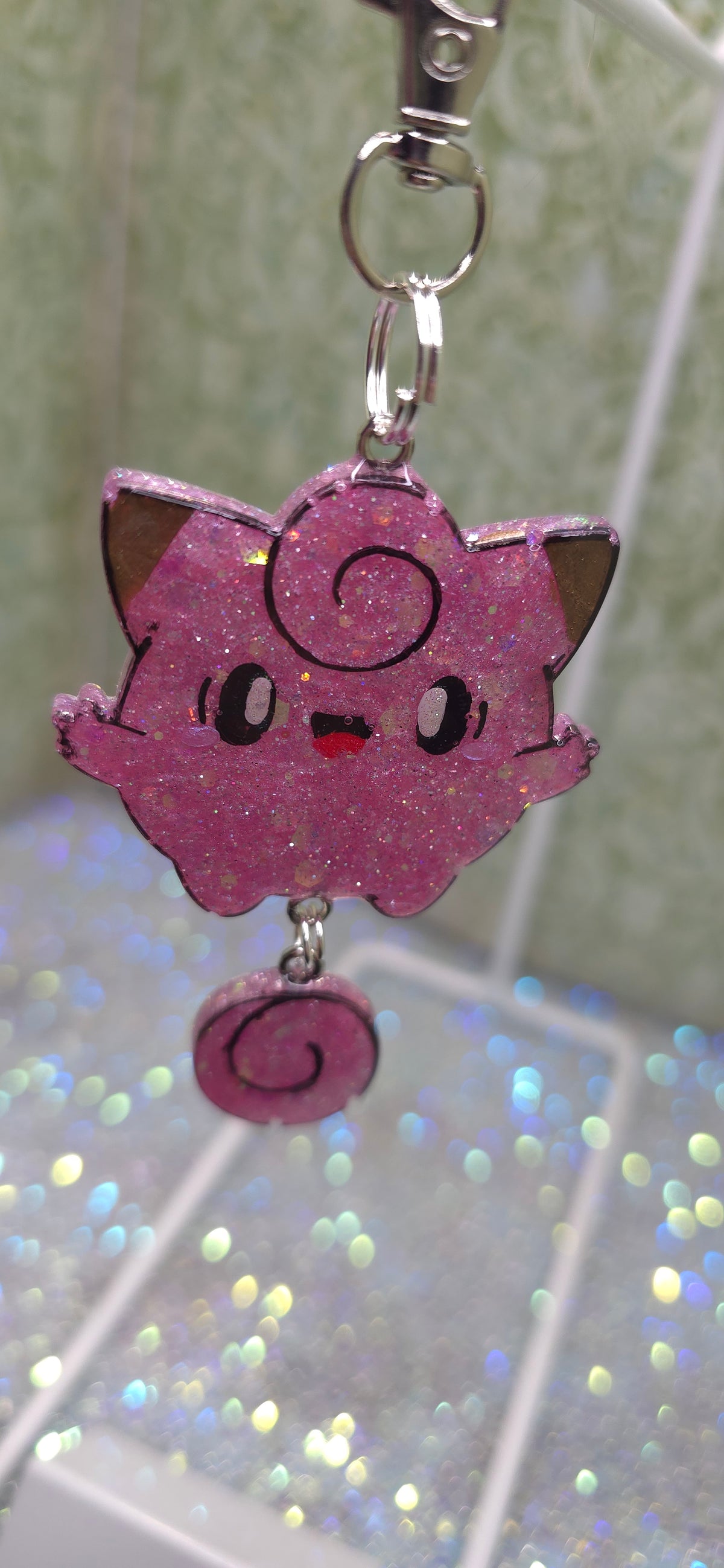 Made to Order Clefairy Pokemon Inspired for Popsocket Keychain Badge Reel CosPlay Cute Kawaii