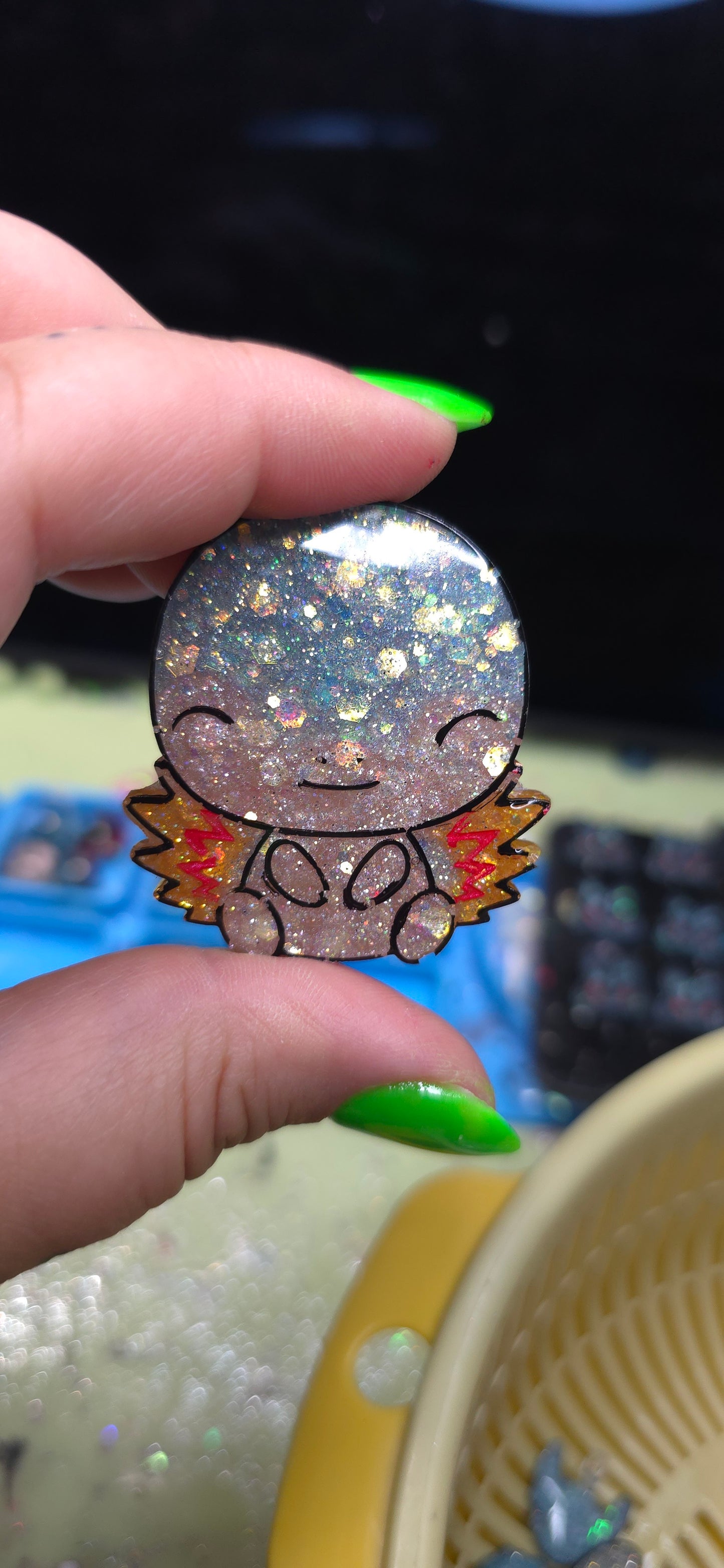 Made to Order Cyndaquil Pokemon Inspired for Popsocket Keychain Badge Reel CosPlay Cute Kawaii