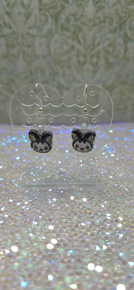 Made to Order Emolga Pokemon Inspired Earrings Pendant Phone Charm