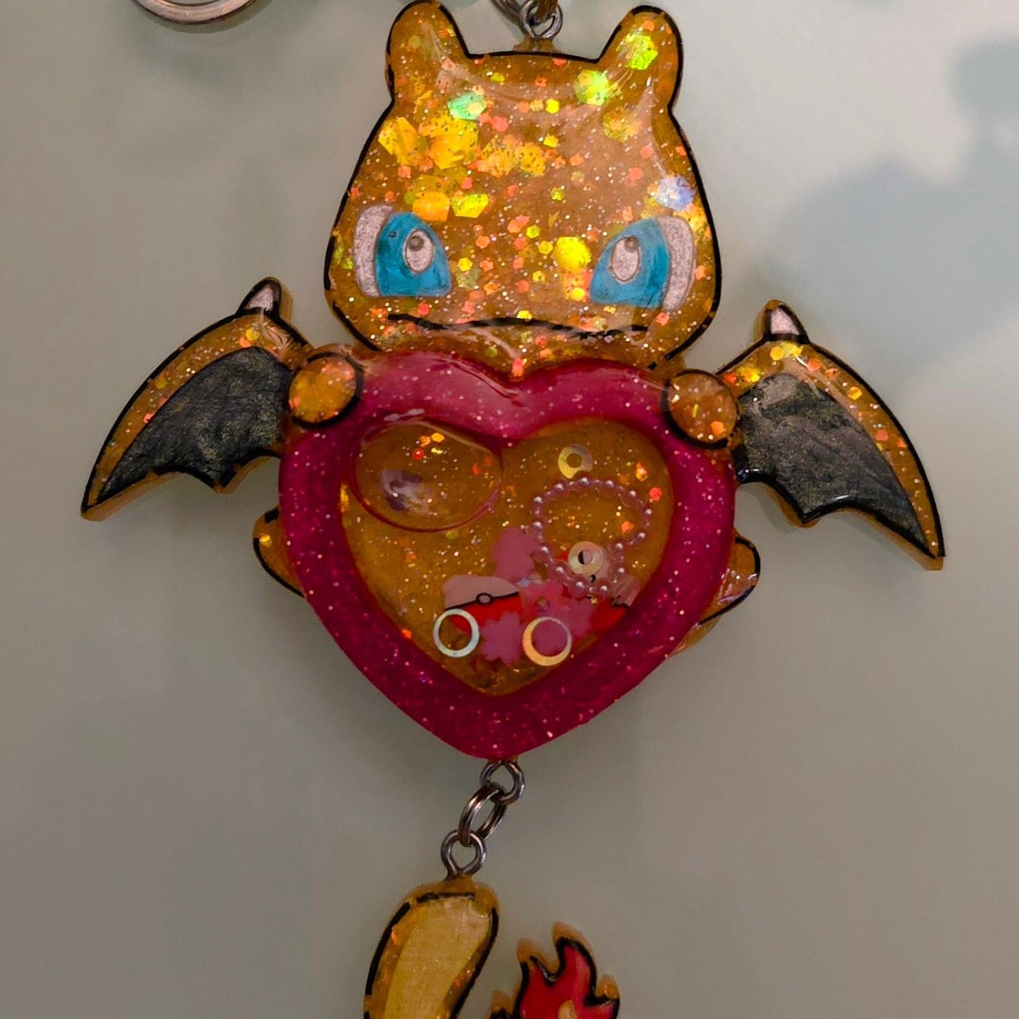 Made to Order Charizard Shaker Pokemon Inspired for Popsocket Keychain Badge Reel CosPlay Cute Kawaii