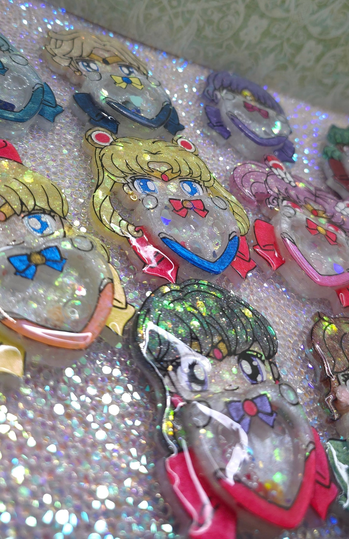 Made to Order Sailor Pluto Sailor Scout Inspired Shaker for Popsocket Keychain Badge Reel