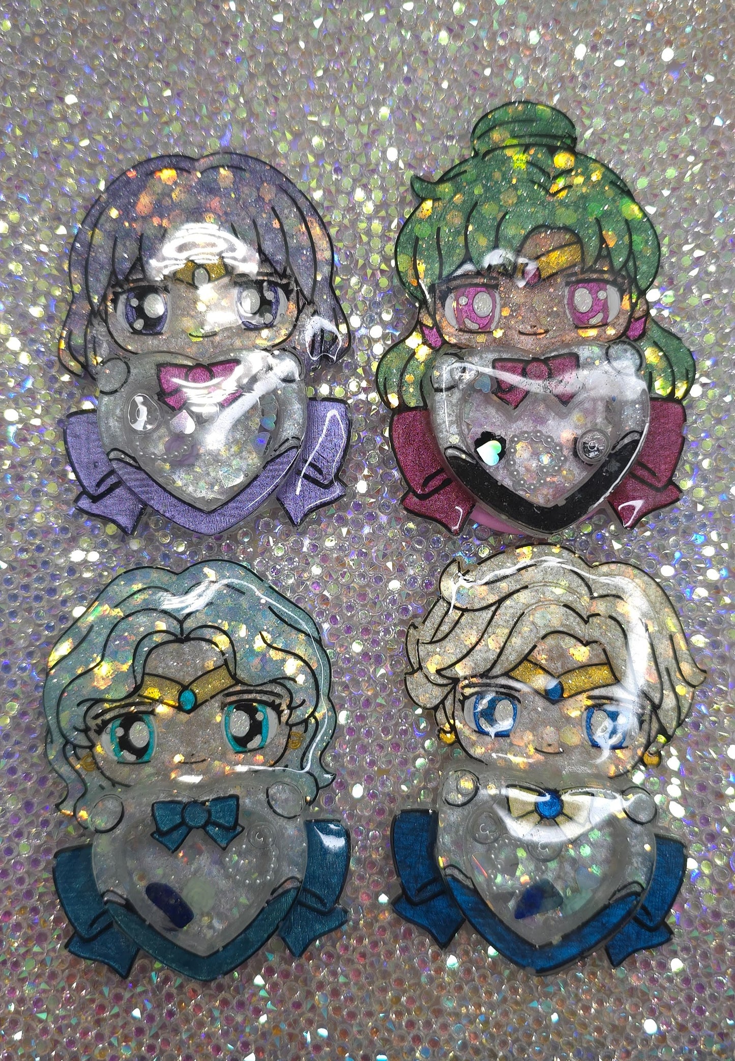 Made to Order Sailor Neptune Sailor Scout Inspired Shaker for Popsocket Keychain Badge Reel