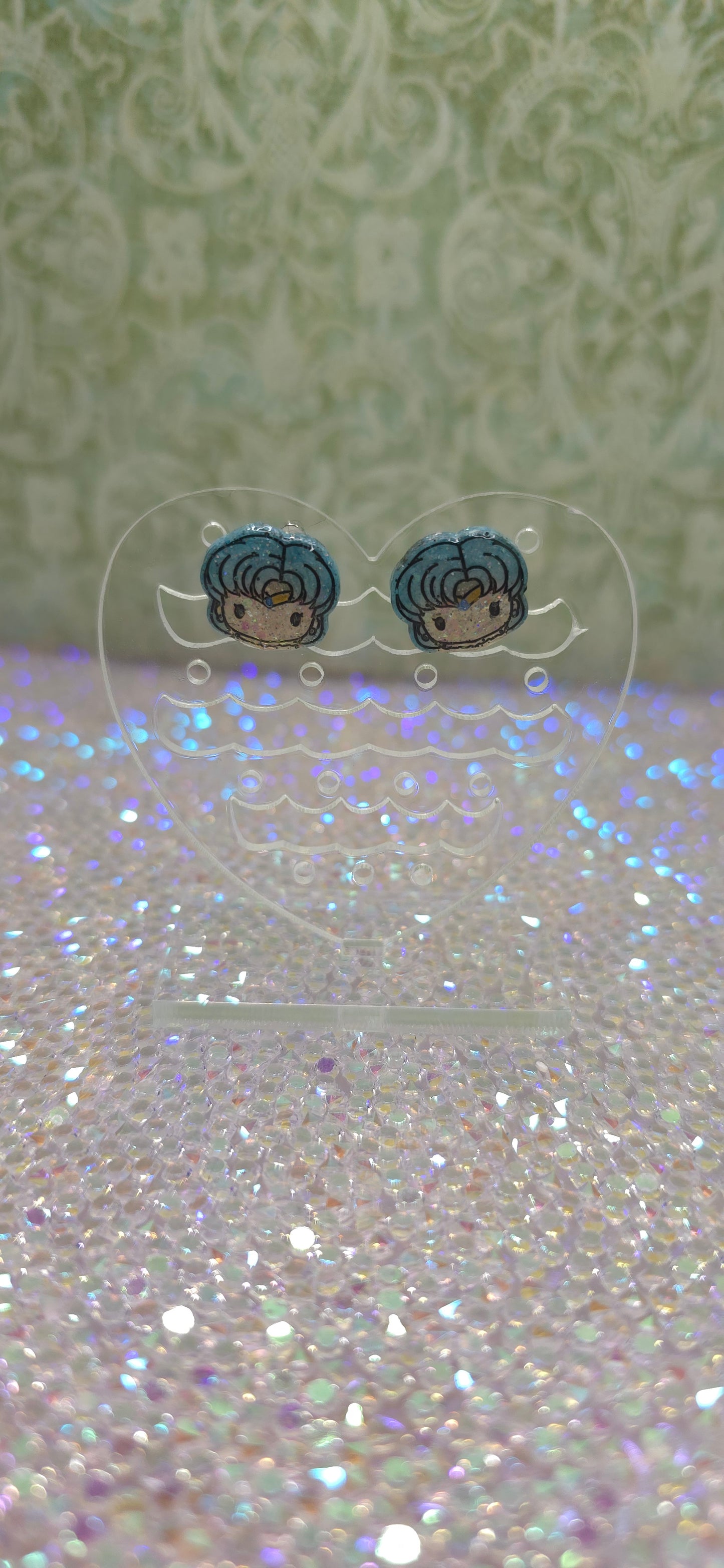 Made to Order Sailor Mercury Sailor Scout Inspired Earrings (Head)