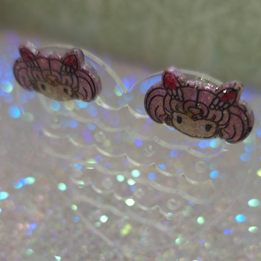 Made to Order Sailor Chibi Moon Sailor Scout Inspired Earrings (Head)