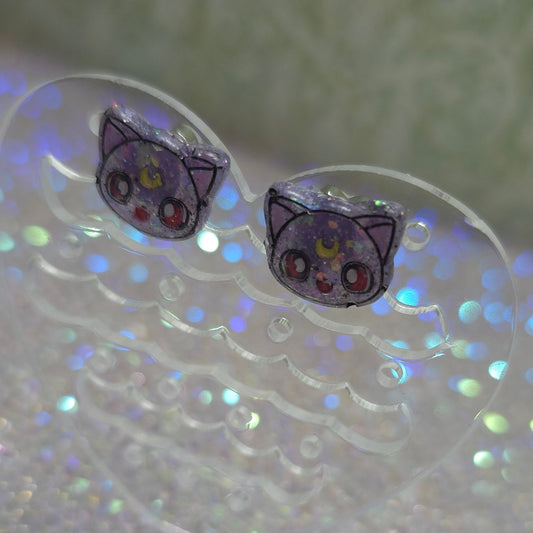 Made to Order Luna Cat Inspired Earrings (Head)