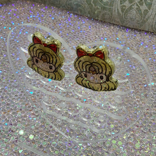 Made to Order Sailor Venus Sailor Scout Inspired Earrings (Head)
