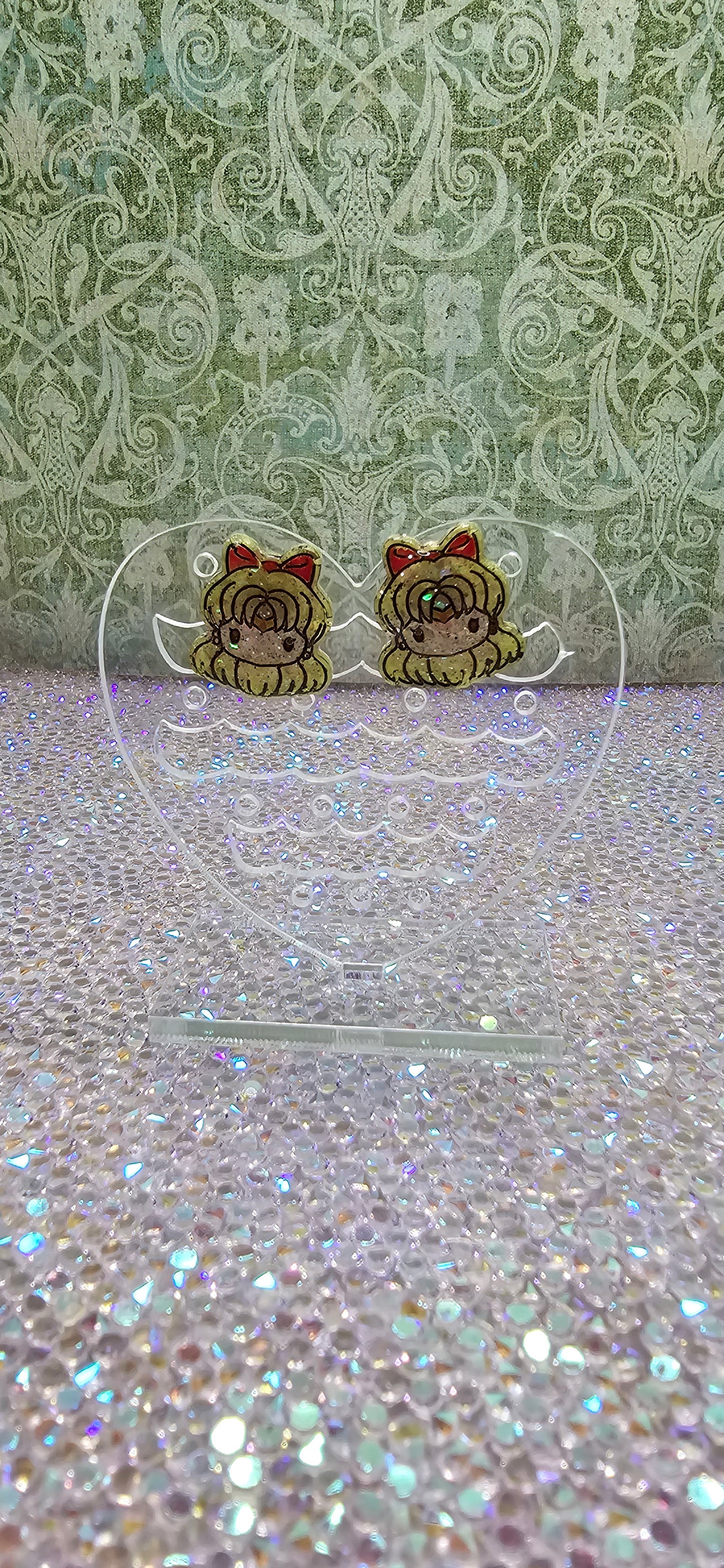 Made to Order Sailor Venus Sailor Scout Inspired Earrings (Head)