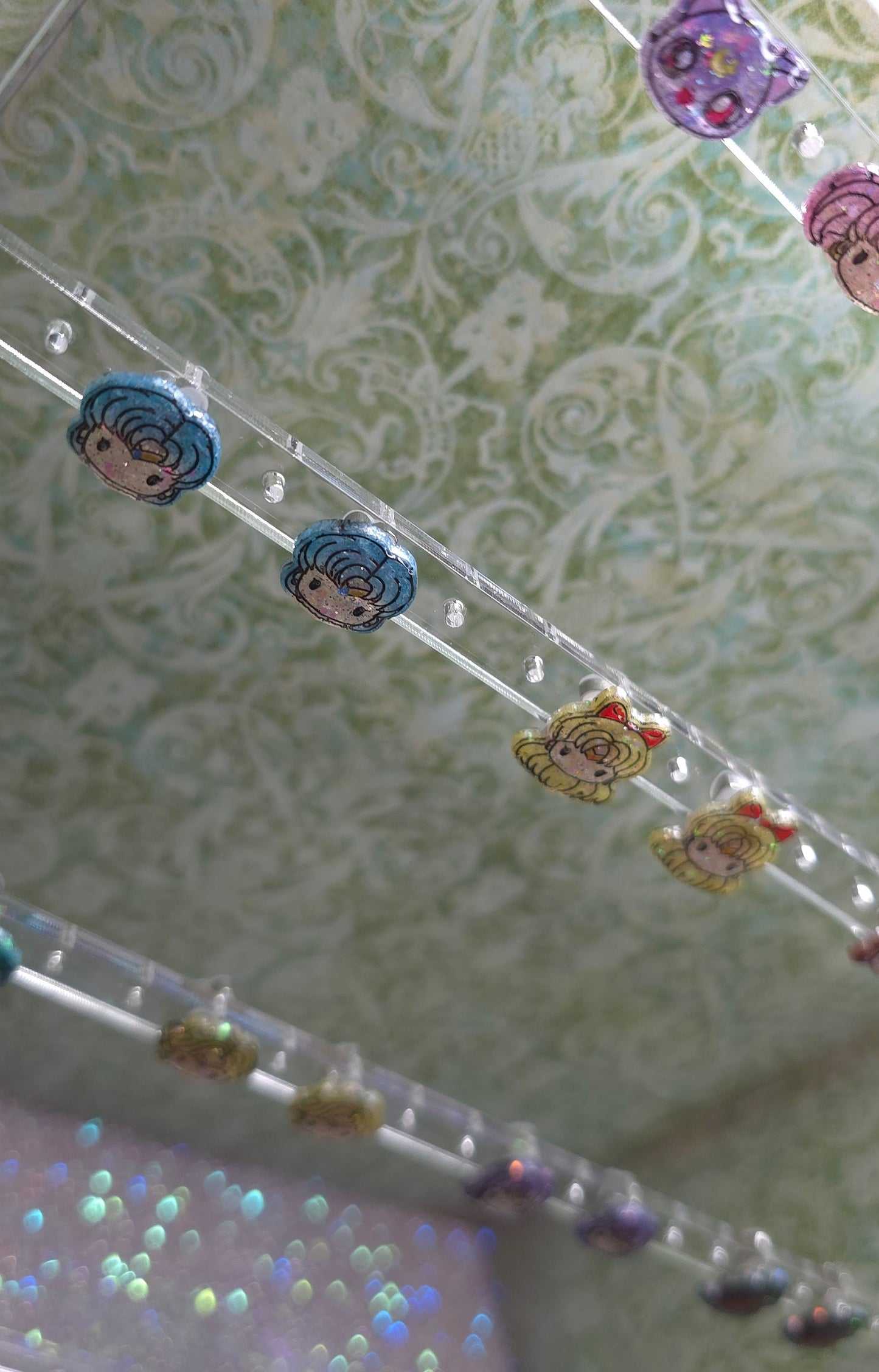 Made to Order Sailor Mercury Sailor Scout Inspired Earrings (Head)