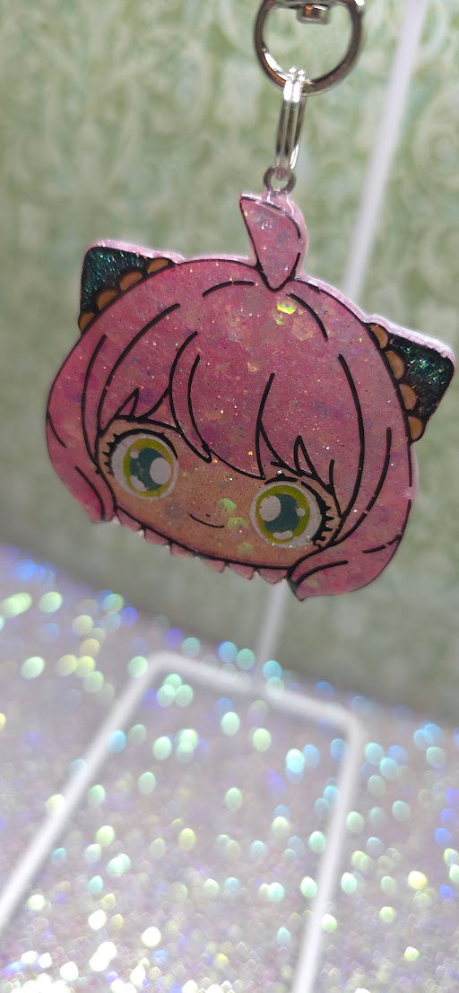 Made to Order Anya Forger Spy x Family Anime Popsocket Badge Reel Keychain Kawaii Cute