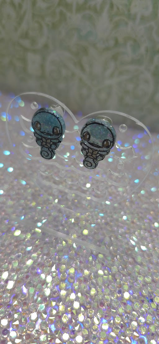 Made to Order Jumping Squirtle Pokemon Inspired Earrings Pendant Phone Charm