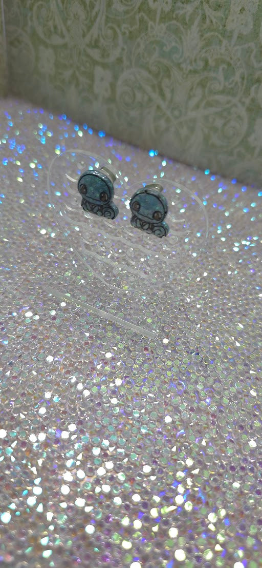 Made to Order Sitting Squirtle Pokemon Inspired Earrings Pendant Phone Charm