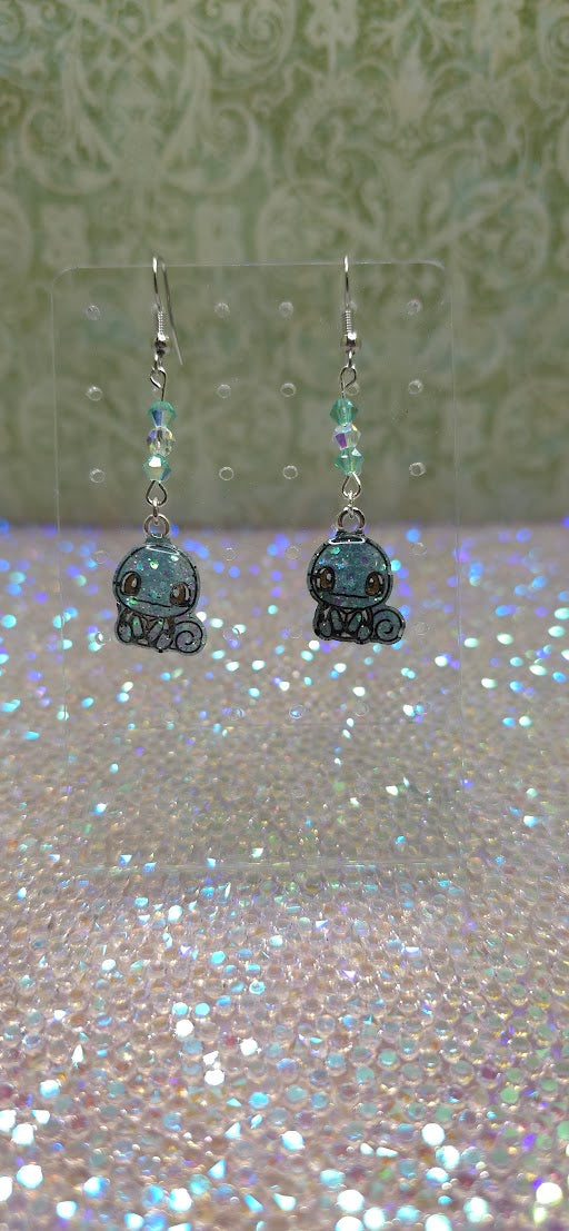 Made to Order Sitting Squirtle Pokemon Inspired Earrings Pendant Phone Charm