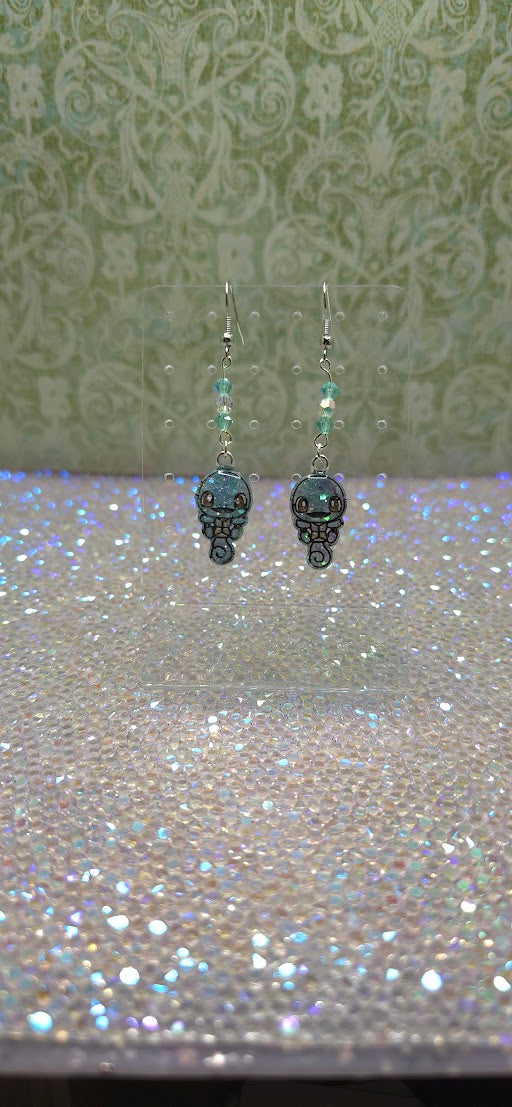 Made to Order Jumping Squirtle Pokemon Inspired Earrings Pendant Phone Charm