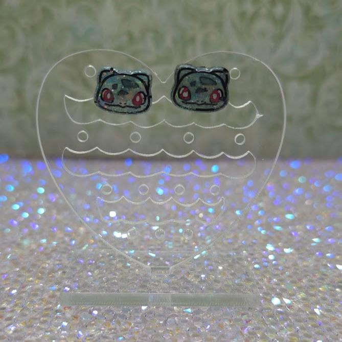 Made to Order Bulbasaur Pokemon Inspired Earrings Pendant Phone Charm
