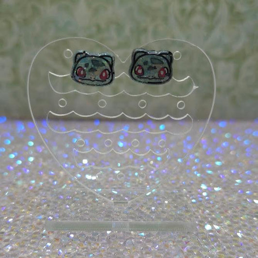 Made to Order Bulbasaur Pokemon Inspired Earrings Pendant Phone Charm
