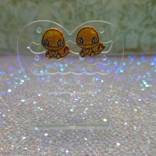 Made to Order Sitting Charmander Pokemon Inspired Earrings Pendant Phone Charm