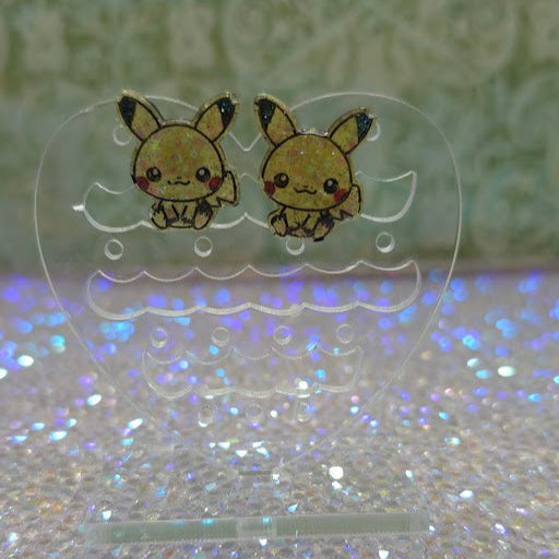 Made to Order Sitting Pikachu Pokemon Inspired Earrings Pendant Phone Charm