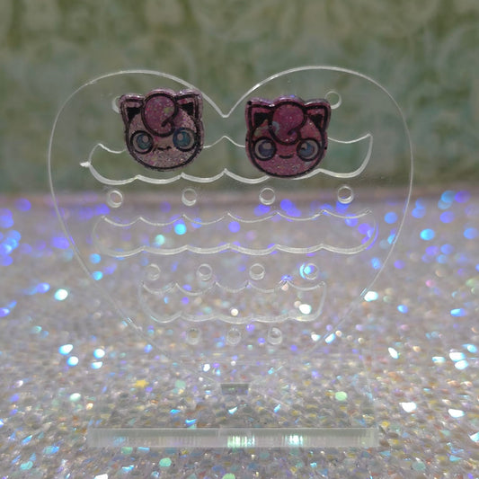 Made to Order Jigglypuff Pokemon Inspired Earrings Pendant Phone Charm