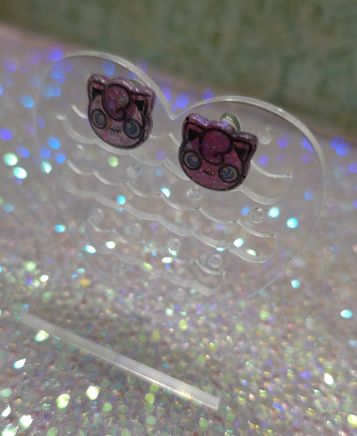 Made to Order Jigglypuff Pokemon Inspired Earrings Pendant Phone Charm