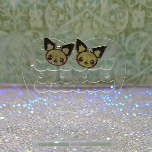 Made to Order Pichu Pokemon Inspired Earrings Pendant Phone Charm