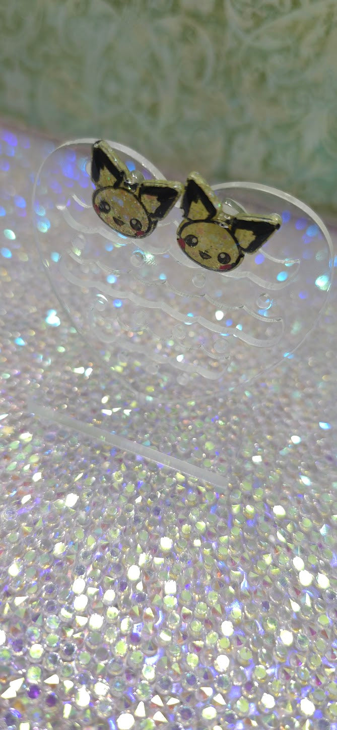 Made to Order Pichu Pokemon Inspired Earrings Pendant Phone Charm