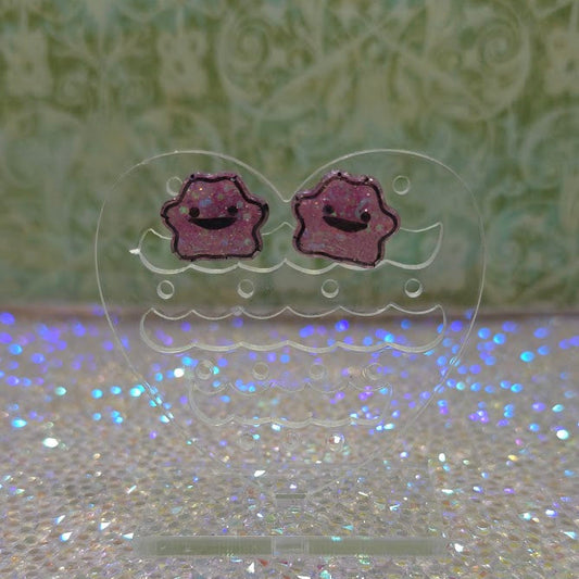 Made to Order Ditto Pokemon Inspired Earrings Pendant Phone Charm