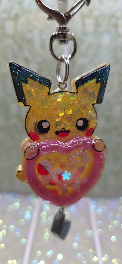Made to Order Pichu Shaker Pokemon Inspired for Popsocket Keychain Badge Reel CosPlay Cute Kawaii