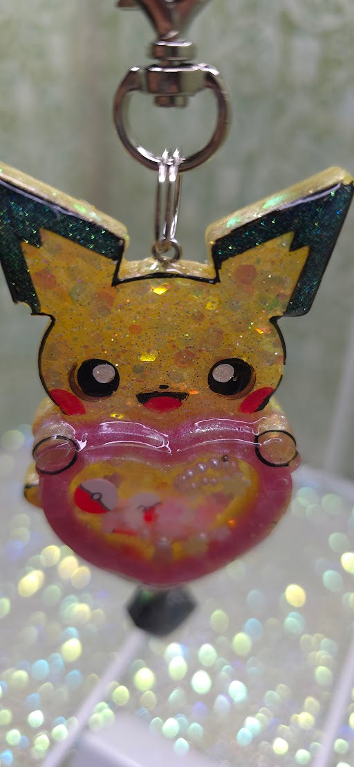 Made to Order Pichu Shaker Pokemon Inspired for Popsocket Keychain Badge Reel CosPlay Cute Kawaii