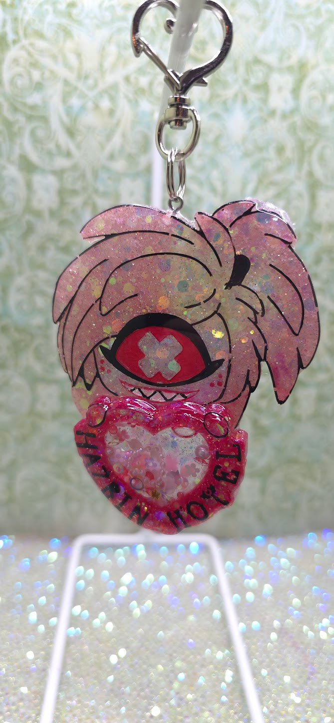 Made to Order Cherri Hazbin Hotel Inspired Heart Shaker for Popsocket Keychain Badge Reel CosPlay Cute Kawaii