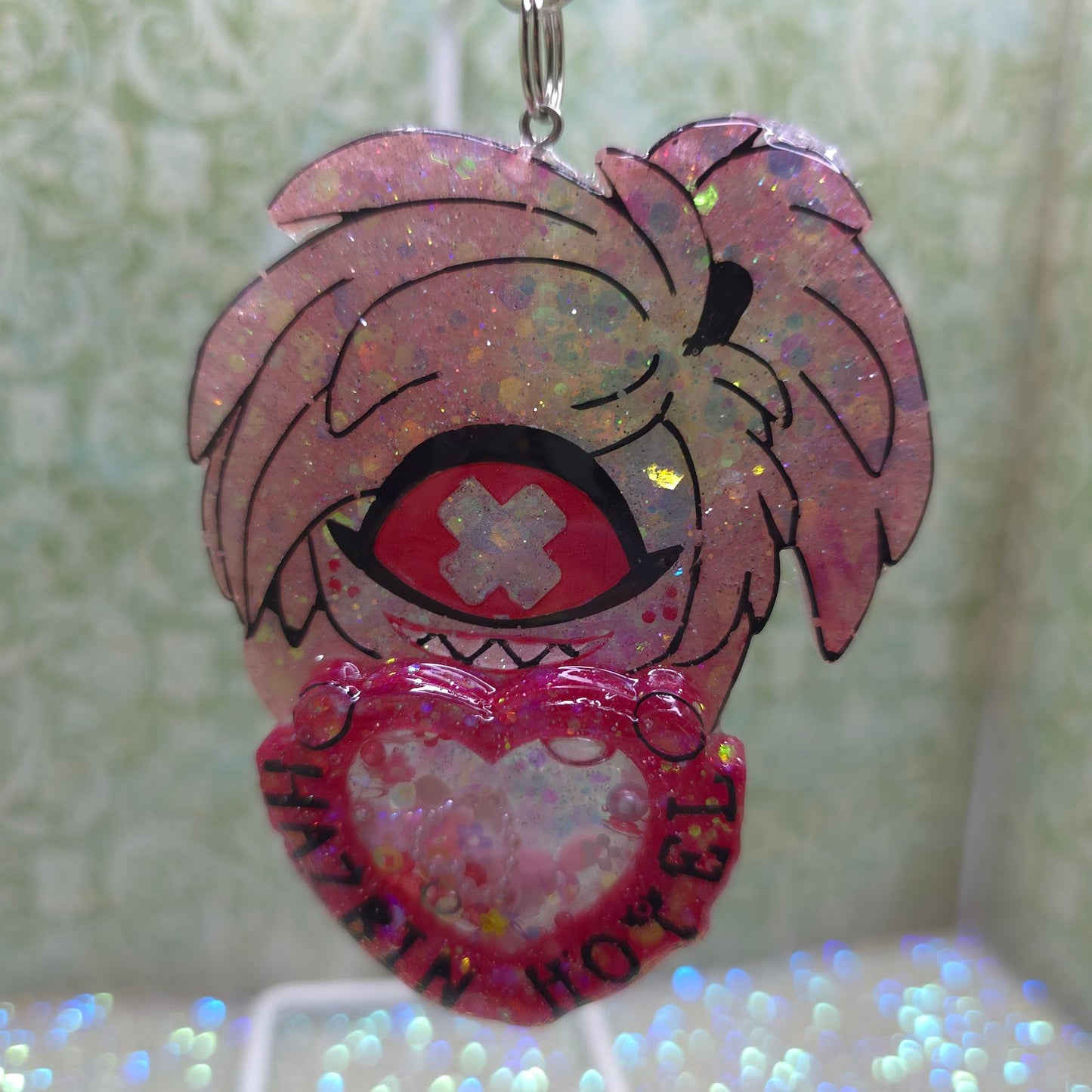 Made to Order Cherri Hazbin Hotel Inspired Heart Shaker for Popsocket Keychain Badge Reel CosPlay Cute Kawaii