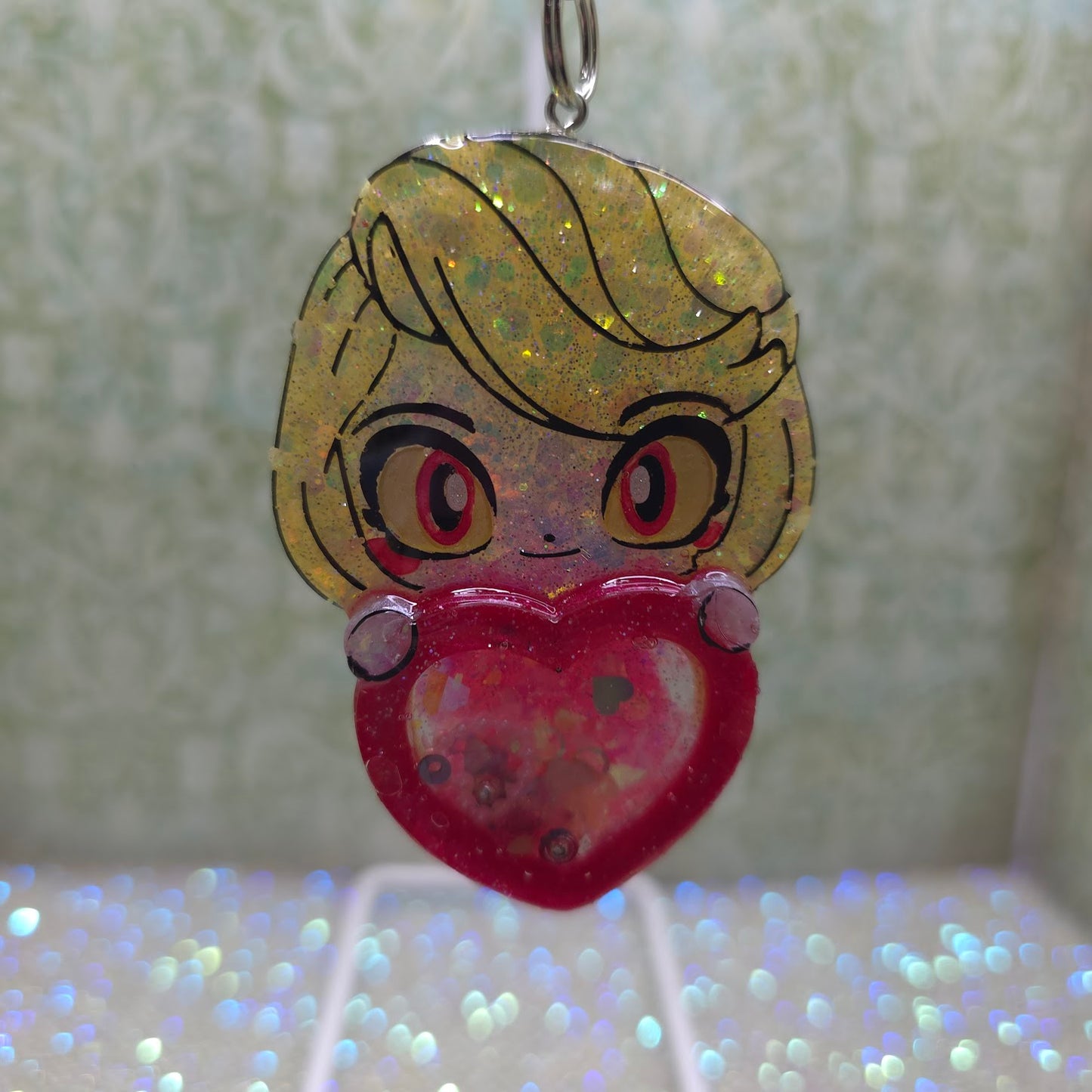 Made to Order Charlie Hazbin Hotel Inspired Heart Shaker for Popsocket Keychain Badge Reel CosPlay Cute Kawaii