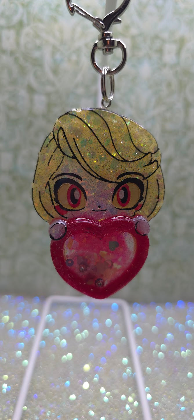Made to Order Charlie Hazbin Hotel Inspired Heart Shaker for Popsocket Keychain Badge Reel CosPlay Cute Kawaii