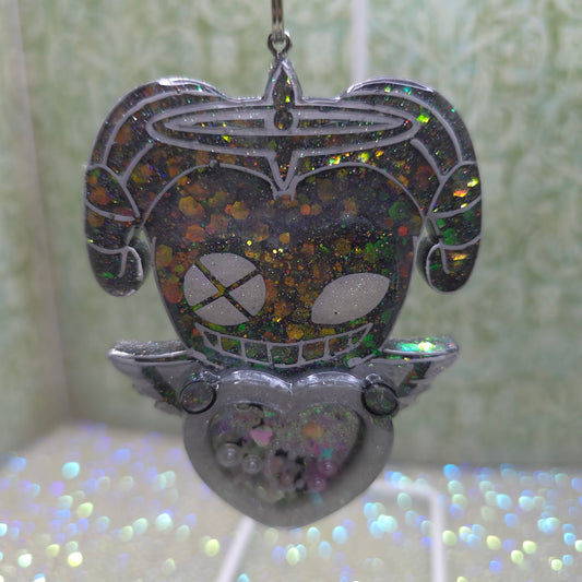 Made to Order Lute w/Mask Hazbin Hotel Inspired Heart Shaker for Popsocket Keychain Badge Reel CosPlay Cute Kawaii