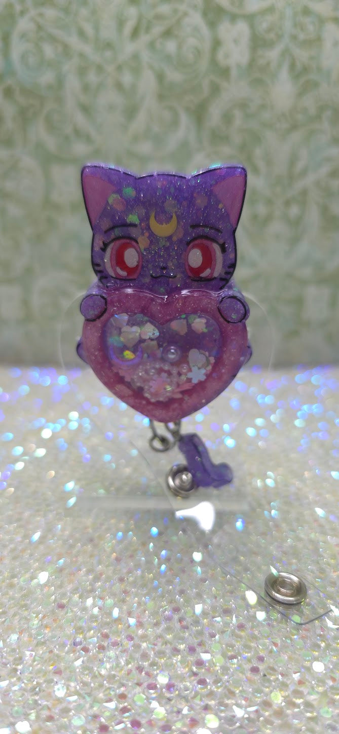 Made to Order Luna Sailor Moon Inspired Shaker for Popsocket Keychain Badge Reel CosPlay Cute Kawaii