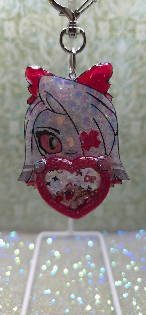 Made to Order Vaggie Hazbin Hotel Inspired Heart Shaker for Popsocket Keychain Badge Reel CosPlay Cute Kawaii