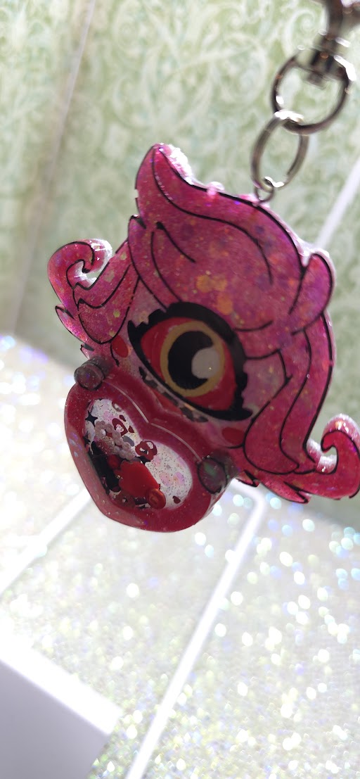 Made to Order Nifty Hazbin Hotel Inspired Heart Shaker for Popsocket Keychain Badge Reel CosPlay Cute Kawaii