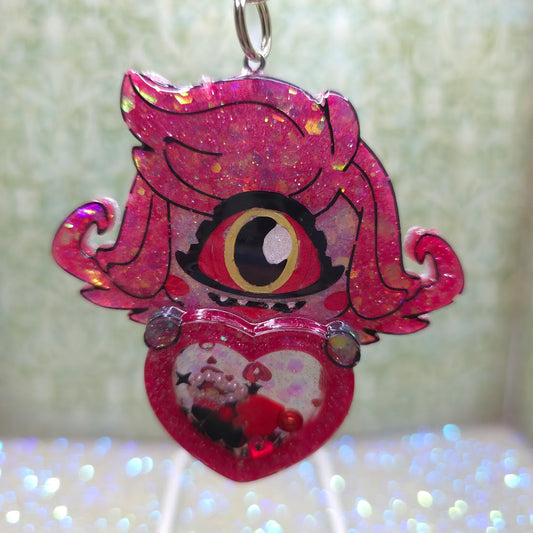 Made to Order Nifty Hazbin Hotel Inspired Heart Shaker for Popsocket Keychain Badge Reel CosPlay Cute Kawaii