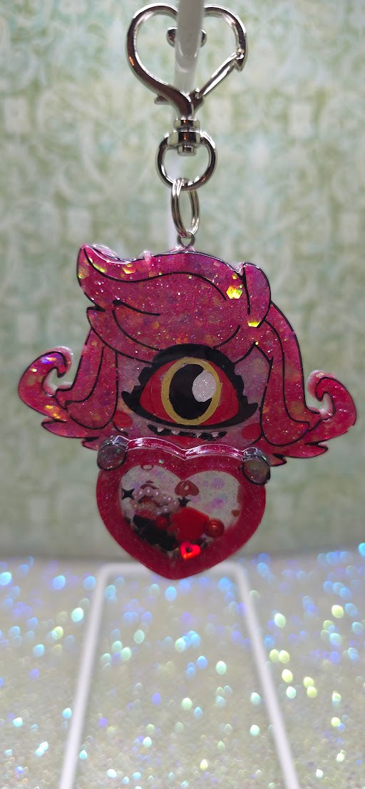 Made to Order Nifty Hazbin Hotel Inspired Heart Shaker for Popsocket Keychain Badge Reel CosPlay Cute Kawaii