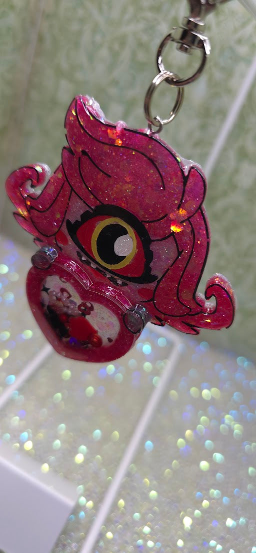 Made to Order Nifty Hazbin Hotel Inspired Heart Shaker for Popsocket Keychain Badge Reel CosPlay Cute Kawaii