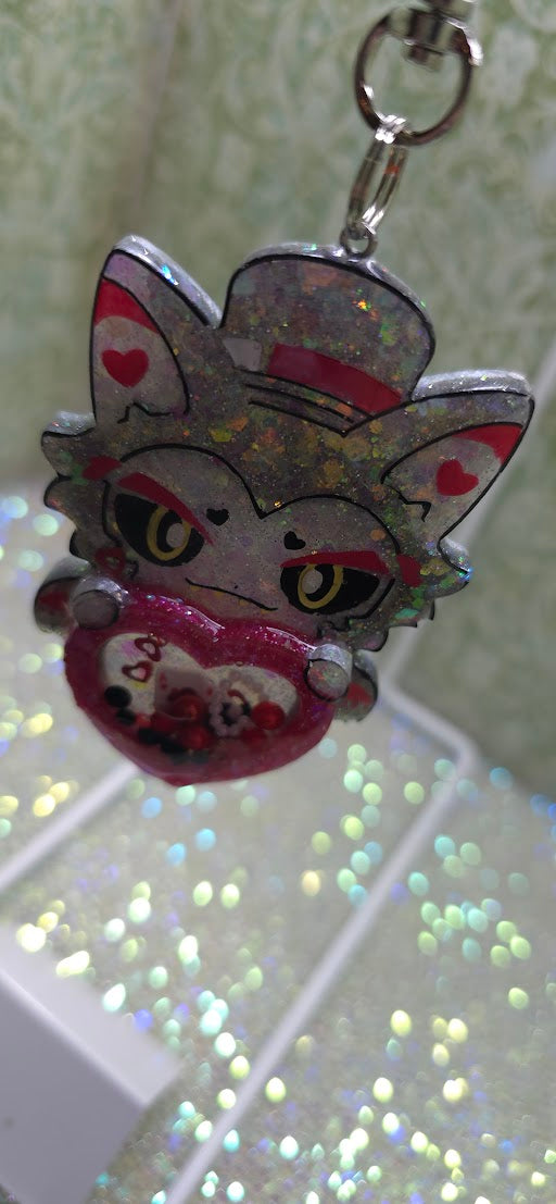 Made to Order Husk Hazbin Hotel Inspired Heart Shaker for Popsocket Keychain Badge Reel CosPlay Cute Kawaii