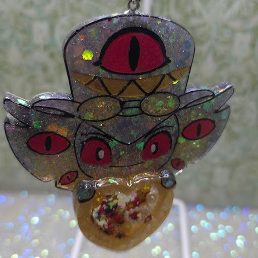 Made to Order Sir Pentious Hazbin Hotel Inspired Heart Shaker for Popsocket Keychain Badge Reel CosPlay Cute Kawaii