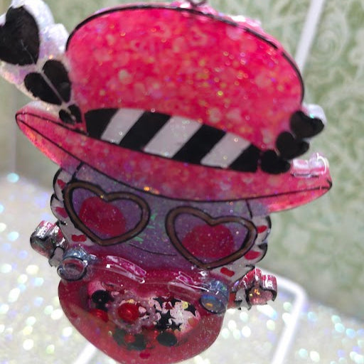 Made to Order Valentino Hazbin Hotel Inspired Heart Shaker for Popsocket Keychain Badge Reel CosPlay Cute Kawaii