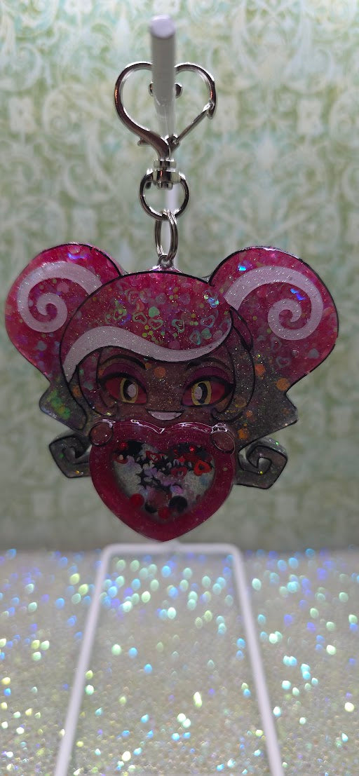 Made to Order Velvette Hazbin Hotel Inspired Heart Shaker for Popsocket Keychain Badge Reel CosPlay Cute Kawaii